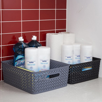 Plastic Storage Baskets Household Organizers for Laundry Room Storage Bins