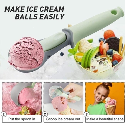Plastic Ice Cream Scoop With Easy Trigger Cookie Scoops Melon Ball Scoop