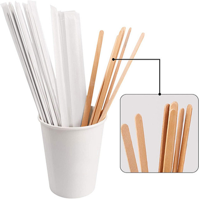 Large Disposable Wooden Coffee Stir Sticks 5.5 Inches