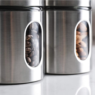 Adjustable Spice Storage Containers Stainless Steel Salt And Pepper Shakers