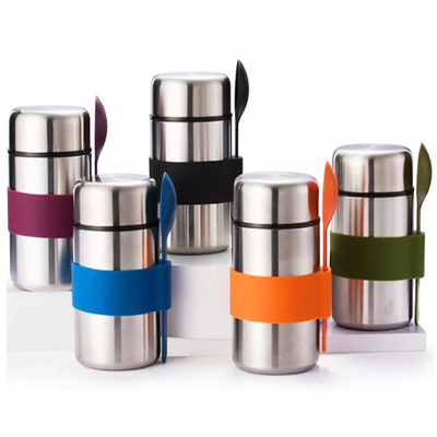 400ml Stainless Steel Vacuum Thermal Insulated Lunch Box Flask With Spoon