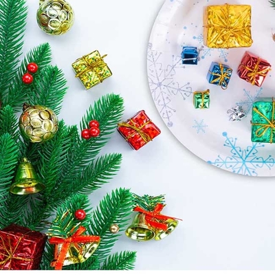 Xmas Tree Foil Mini Gift Box Ornaments Hanging Decorations