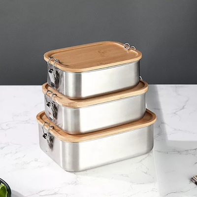 Stainless Steel Children's Multi Compartment Lunch Box Food Container for School