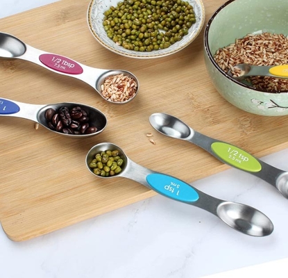 Kitchen Stainless Steel Baking Measuring Spoon Cups For Dry Or Liquid