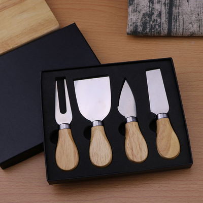 4pcs 6pcs Cheese Knives Set With Wood Handle Stainless Steel