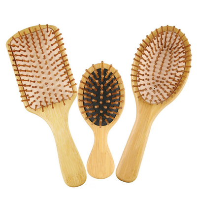 Detangling Hair Brush Set Natural Bamboo For Hair Beauty Care