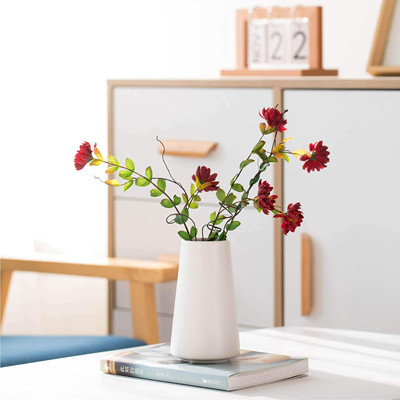 Minimalism Style White Ceramic Vase For Bedroom Kitchen Living Room Office Desk