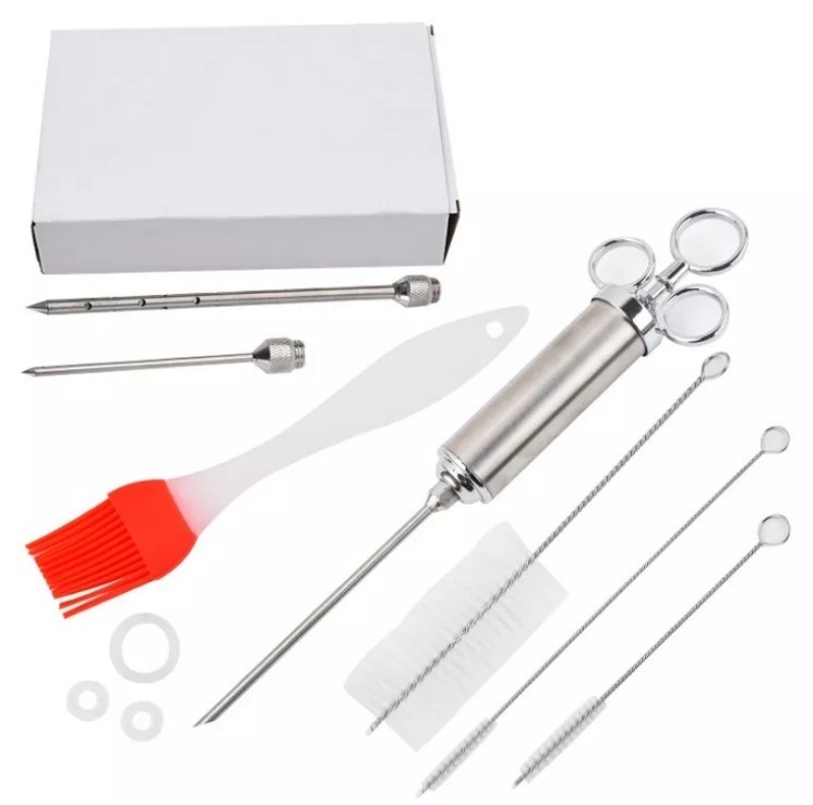 Outdoor Stainless Steel Turkey BBQ Tools And Accessories Injector Marinade Set