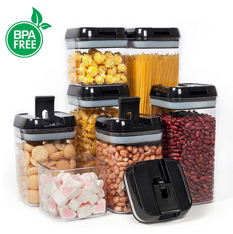 7pcs BPA Free Airtight kitchen Household Storage Container With Easy Lock Lids