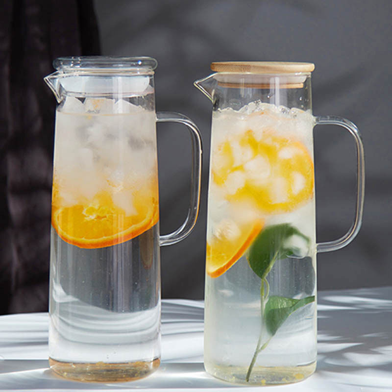 1L Transparent Glass Heat Resistant Beverage Juice Cold Kettle Kitchen Tools