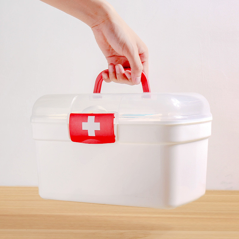 Portable Medical Houseware Plastic Products First Aid Plastic Medicine Box 1L-3L