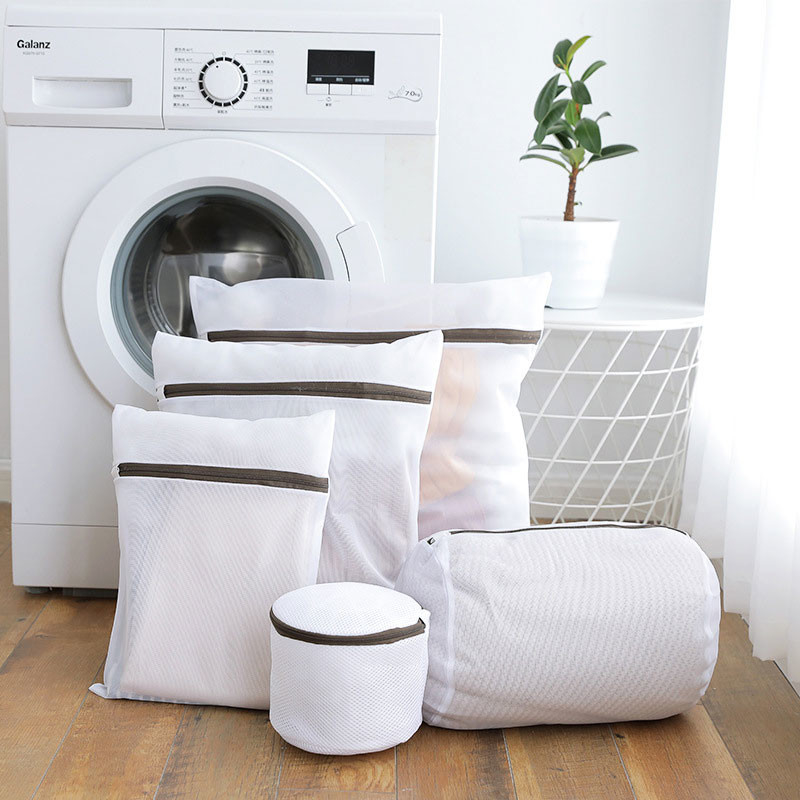 White Microfiber Houseware Plastic Products Nylon Filter Laundry Wash Bag Mesh