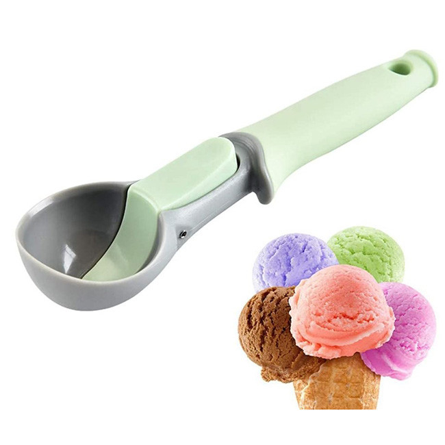 Plastic Ice Cream Scoop With Easy Trigger Cookie Scoops Melon Ball Scoop